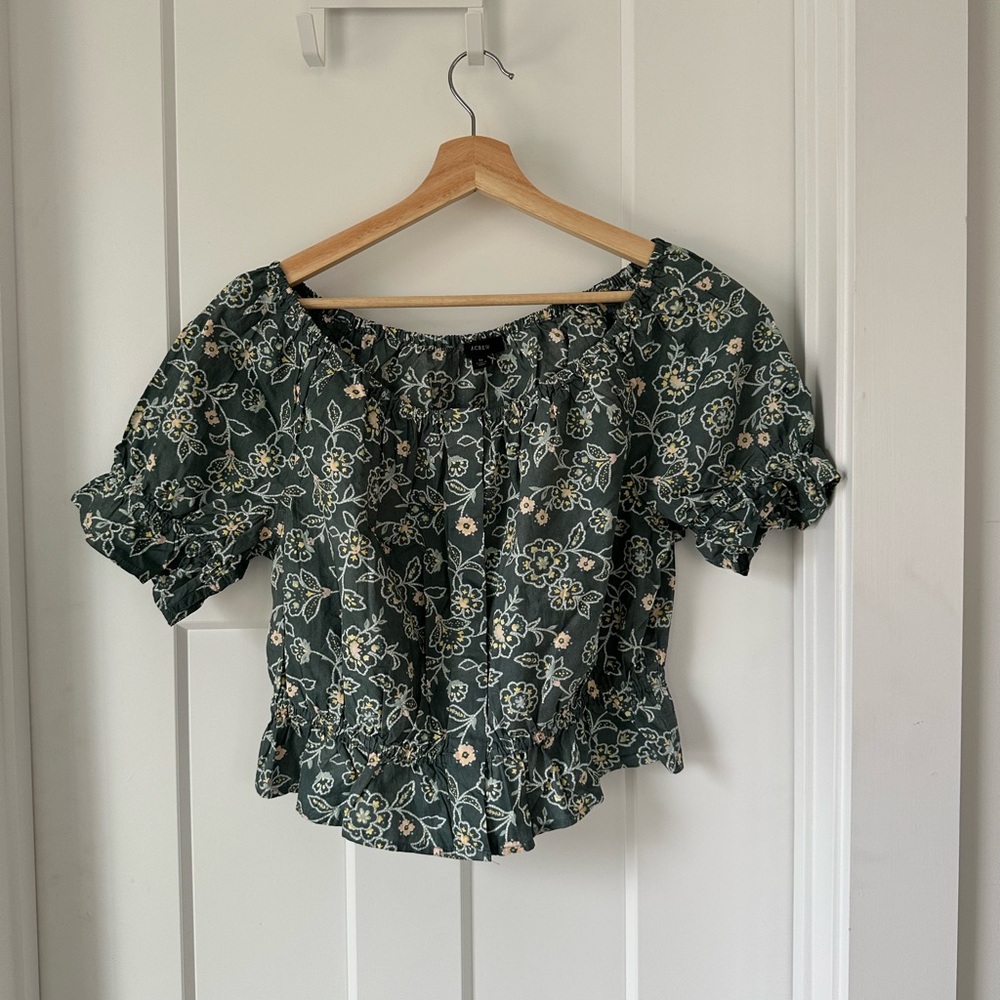 Floral Green Women's Top